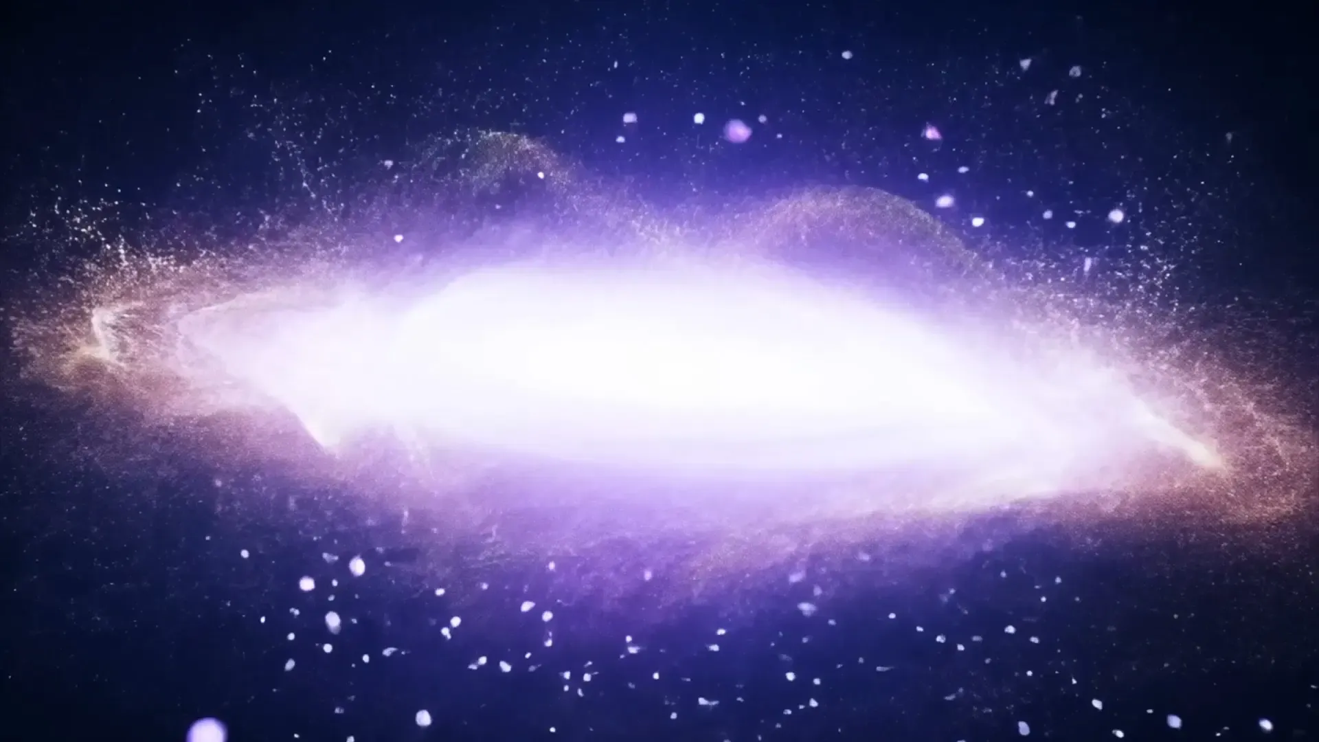 Interstellar Light Burst with Space Particles Cinematic Overlay